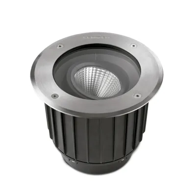 LEDS C4 Bodeneinbauleuchte 55-9909-CA-CL GEA COB LED | 26,7W 3000K | IP65 IK10 | Edelstahl Ø223mm | überrollbar | weiß