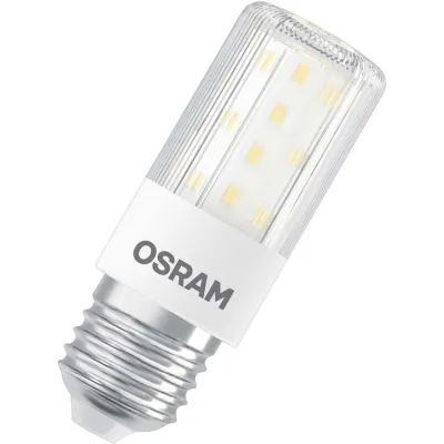 OSRAM LED Röhrenlampe T Slim DIM 7,3W/827 E27 | 806 lm | dimmbar | 2700K warmweiß | 320° Abstrahlwinkel | klar | 32x90mm