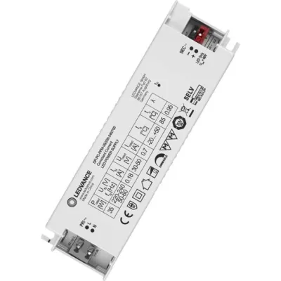 LEDVANCE LED-Treiber DR PC-PFM-35/220-240/700 | 35W 700mA Konstantstrom | Phase-Cut dimmbar | IP20 | Kunststoff | 30-50V