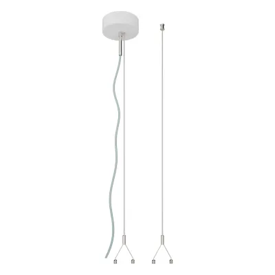 LEDVANCE Abhängeset LN INV 4099854215537 | Seilabhängung für Leuchten | 1,5m Stahlseil | Deckenbefestigung weiß