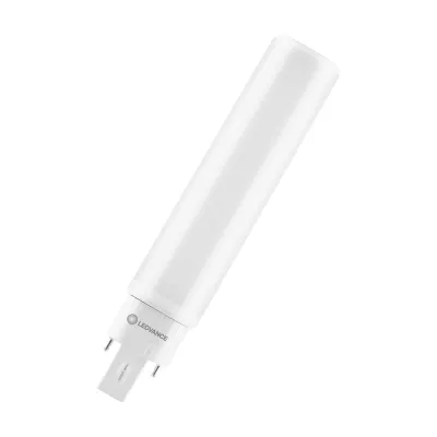 LEDVANCE LED Kompaktlampe DULUX D/E26 HF & AC MAINS V 10W G24q-3 | 6500K Tageslichtweiß | 1100lm | 163mm | Weiß