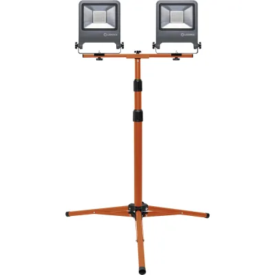 LEDVANCE LED Arbeitsleuchte WORKLIGHT Tripod 2x50W 4000K | 9000lm | IP65 | höhenverstellbar 1,8m | Aluminium | schwarz