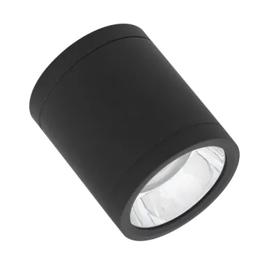 LEDVANCE LED-Aufbaudownlight DL SURFACE IP65 DN90P 15W 3000K | 1575 lm | rund | stoßfest IK06 | Aluminium schwarz