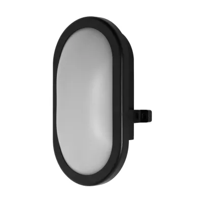 LEDVANCE LED Bulkhead 11W 4000K BK | LED Außenleuchte Wand-Anbau | 840 lm | oval | IP54 | schwarz | 143x216 mm