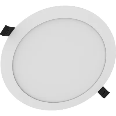 LEDVANCE LED-Downlight DL SLIM ALU D205 V 19W | Einbaustrahler 217mm | 3000K/4000K | 1900lm | IP44 | Aluminium Weiß