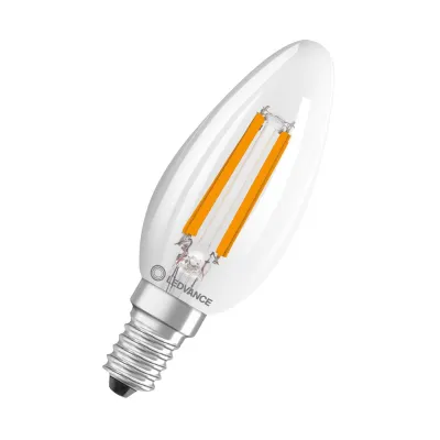 LEDVANCE LED-Kerzenlampe E14 B10,5 2,9W 470lm 2700K dimmbar klar | Filament | warmweiß | Energieeffizienz C | 50.000h