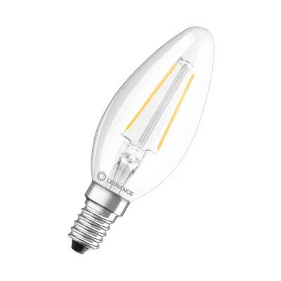 LEDVANCE LED-Kerzenlampe E14 B10,5 | 2,5W 250lm 2700K warmweiß | Filament klar | 300° Abstrahlwinkel | 15.000h | IP20