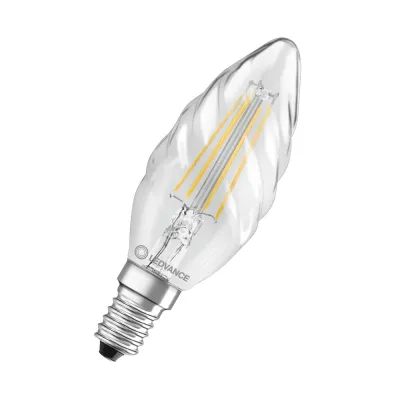 LEDVANCE LED-Kerzenlampe E14 4W 827 FIL CL | LED Minikerze | 470lm | 2700K warmweiß | klar | 300° | 15.000h