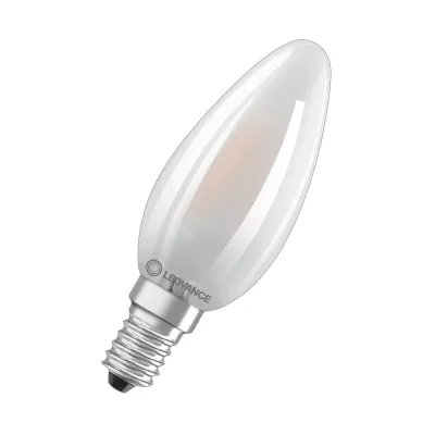 LEDVANCE LED-Kerzenlampe E14 B10,5 4W 470lm 2700K matt | Filament | warmweiß | 300° Abstrahlwinkel | 15.000h | weiß