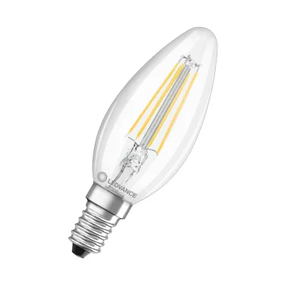 LEDVANCE LED-Kerzenlampe E14 4W 4000K 470lm | Filament | klar | 300° Abstrahlwinkel | neutralweiß | B10,5 | 15000h
