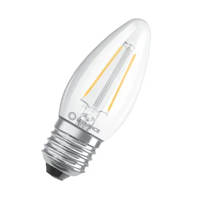 LEDVANCE LED-Kerzenlampe E27 B10,5 4,8W 470lm dimmbar | Filament | 2700K warmweiß | klar | 300° Abstrahlwinkel | 15.000h