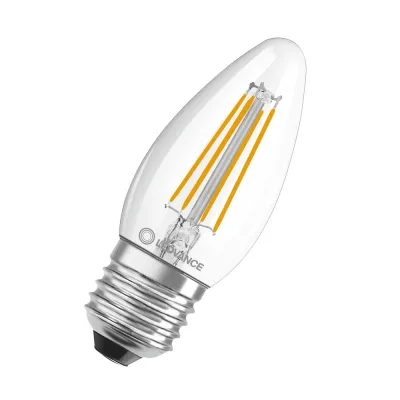 LEDVANCE LED-Kerzenlampe E27 B10,5 4W 470lm 2700K Filament klar | warmweiß | 300° | 15.000h | Nicht dimmbar | IP20