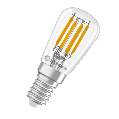 LEDVANCE LED-Kühlschranklampe T26 2.8W 865 FIL E14 | 250lm | 6500K Tageslichtweiß | 300° Abstrahlwinkel | 15.000h | klar