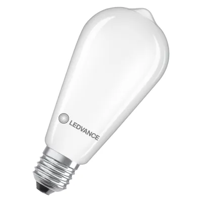 LEDVANCE LED-Lampe E27 Classic Edison 55 Filament | 5,4W 730lm | warmweiß 2700K | mattiert | nicht dimmbar | weiß