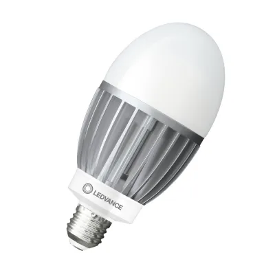 LEDVANCE LED-Lampe E27 HQL LED P 3600lm 29W 827 | warmweiß 2700K | Ersatz für HQL | IP65 | 172mm | matt | weiß