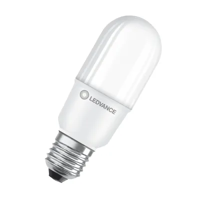 LEDVANCE LED-Stablampe E27 8W 806lm 2700K | Classic Stick | warmweiß matt | 15.000h | nicht dimmbar | weiß