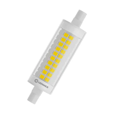 LEDVANCE LED R7s 78mm 9,5W 2700K | LED Stablampe dimmbar | 1055lm | warmweiß | 300° Abstrahlwinkel | klar | weiß