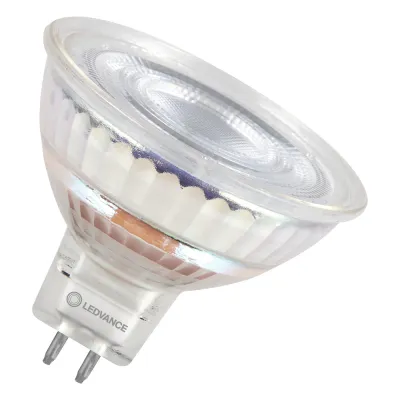 LEDVANCE LED-Reflektorlampe MR16 6,1W 830 GU5.3 | 3000K warmweiß | 621lm | 36° Abstrahlwinkel | Glas klar | IP20 | E
