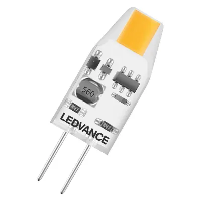 LEDVANCE LED G4 Lampe 1W 12V 2700K warmweiß | 100lm | 320° Abstrahlung | klar | 15.000h | IP20 | EEK F