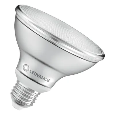 LEDVANCE LED-Reflektorlampe PAR30 10W 927 E27 633lm | dimmbar | 36° Abstrahlwinkel | CRI 90 | 2700K warmweiß | Glas klar