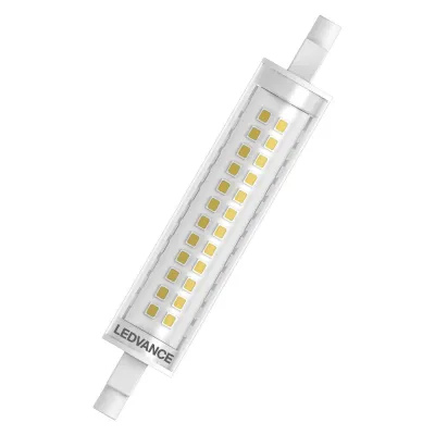 LEDVANCE LED R7s Lampe 118mm 12W 2700K 1521lm | warmweiß | 300° Abstrahlwinkel | Ersatz Halogenstab | klar | weiß