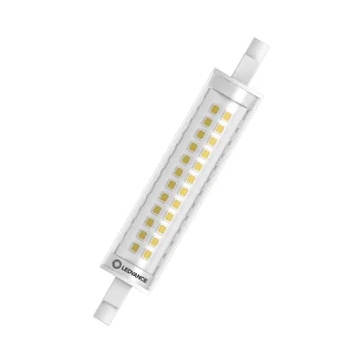 LEDVANCE LED R7s Lampe 118mm 12W 2700K 1521lm | warmweiß | 300° Abstrahlwinkel | Ersatz Halogenstab | klar | weiß