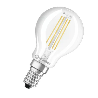 LEDVANCE LED-Lampe E14 Classic P40 4,8W 470lm 2700K dimmbar Filament klar | Miniballform | warmweiß | 15.000h