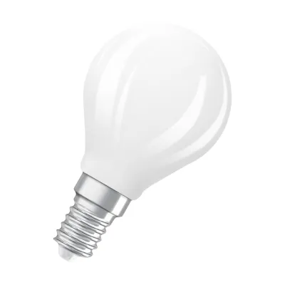 LEDVANCE LED E14 Tropfenlampe CL P25 Filament 1,8W 2700K dimmbar | 250lm | warmweiß | mattiert | weiß