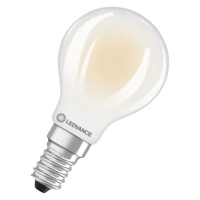 LEDVANCE LED Tropfenlampe E14 LEDCLP60EELA 3.8W 806lm warmweiß 2700K | Filament | matt | A | 45mm | weiß
