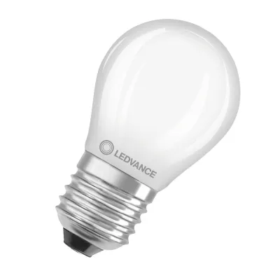 LEDVANCE LED-Tropfenlampe E27 2,8W 827 FIL FR | LED Miniballform | 250lm | dimmbar | 2700K warmweiß | klar | 45x77mm