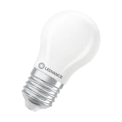 LEDVANCE LED-Tropfenlampe P25 1.8W E27 2700K dimmbar | Filament | 250lm | matt | warmweiß | IP20 | weiß