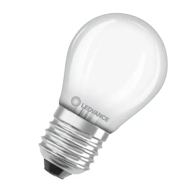 LEDVANCE LED-Tropfenlampe E27 CLP25 2,5W 827 FIL FR | 250lm | warmweiß 2700K | matt | 300° Abstrahlwinkel | 45mm | weiß