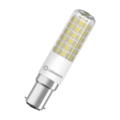 LEDVANCE LED-Röhrenlampe T Slim 6.5W 827 B15d | 2700K warmweiß | 806lm | 320° | klar | Ø18x80mm | E | weiß