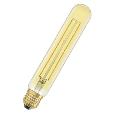 OSRAM LED-Röhrenlampe Vintage 1906 Tubular 35 | 1906LEDCLF35 4W E27 T8 | LED-Filament | 400lm 2000K warmweiß | gold