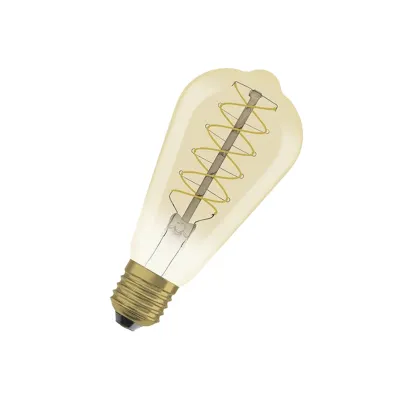 OSRAM LED Filament Lampe Vintage 1906 Edison 48 Fil DIM 7W E27 | 600lm | 2200K warmweiß | dimmbar | Glas | gold