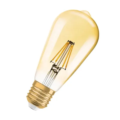 OSRAM LED-Lampe Vintage 1906 Edison 35 | 4W E27 | 410lm | 2400K warmweiß | Filament | Birnenform | Gold
