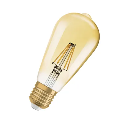 OSRAM LED-Lampe Vintage 1906 Edison 35 | 4W E27 | 410lm | 2400K warmweiß | Filament | Birnenform | Gold