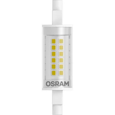 OSRAM LED R7s 215123 SLIM LINE 7860 | LED-Stablampe 78mm 7W 806lm | warmweiß 2700K | klar | IP20 | nicht dimmbar | weiß