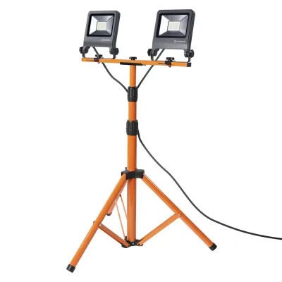 LEDVANCE LED Arbeitsleuchte TRIPOD2X30W | 2x30W 4000K 5400lm | höhenverstellbar bis 1,75m | IP65 | Aluminium