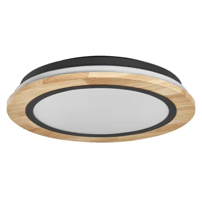 LEDVANCE Smart+ Orbis Wood Deckenleuchte | Wifi | LED 24W | 400mm | Tunable White | RGB | dimmbar | Alexa | Holz