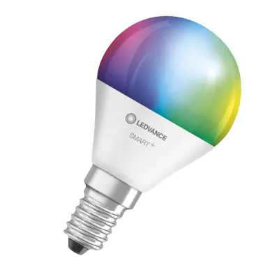 LEDVANCE SMART+ WiFi LED Multicolour Tropfen 5W 470lm RGBTW 2700-6500K E14