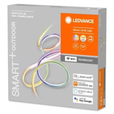 LEDVANCE SMART+ WiFi NEON FLEX LED-Strip IP44 20W 630lm RGBTW 2700-6500K L=5000m