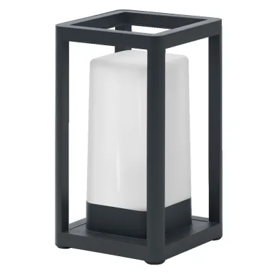 LEDVANCE LED Tischleuchte SMART+ WiFi OUTDOOR TABLEFRAME | Akku | USB | RGBW | dimmbar | IP44 | Alexa | dunkelgrau