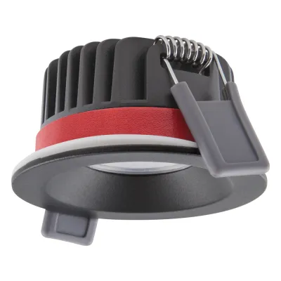 LEDVANCE LED-Einbaustrahler SP FP FIX P 8W930 PS DIM IP65 | 680lm | 3000K | CRI 90 | Aluminium | rund | schwarz
