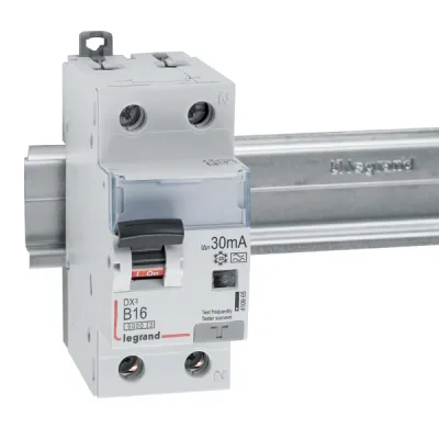 Legrand FI/LS-Schutzschalter 410965 DX3 | FI/LS-Schalter B16A 1P+N | 6kA | 30mA Typ A | 230V | 2TE | IP20 | AC