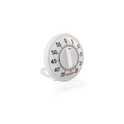Leifheit Kurzzeitmesser 22600 | Analoge Eieruhr Küche bis 60 Min | weiße ComfortLine | Kunststoff | leicht ablesbar