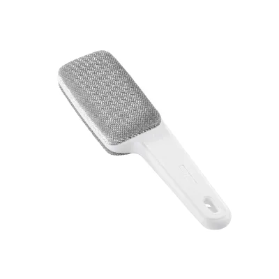 Leifheit Textilbürste Dressetta 41000 | Fusselbürste & Kleiderbürste | XL-Bürstenfläche 12cm | doppelseitig | Weiß-Grau