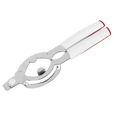 Leifheit ComfortLine Deckelöffner 3135 | Gläser- & Flaschenöffner | verchromt | ergonomisch | weiß/rot