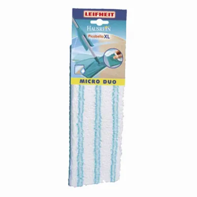 Leifheit Ersatzpad für Bodenwischer Picobello XL 56613 | Microfaser Wischbezug | 33 cm Breite | Schwarz | für alle Böden