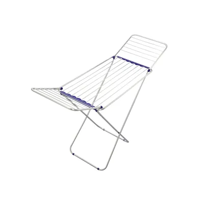 Leifheit Standtrockner Siena 180 | Aluminium | 18 m Trockenlänge | rostfrei | für 2 Waschladungen | Silber/Blau